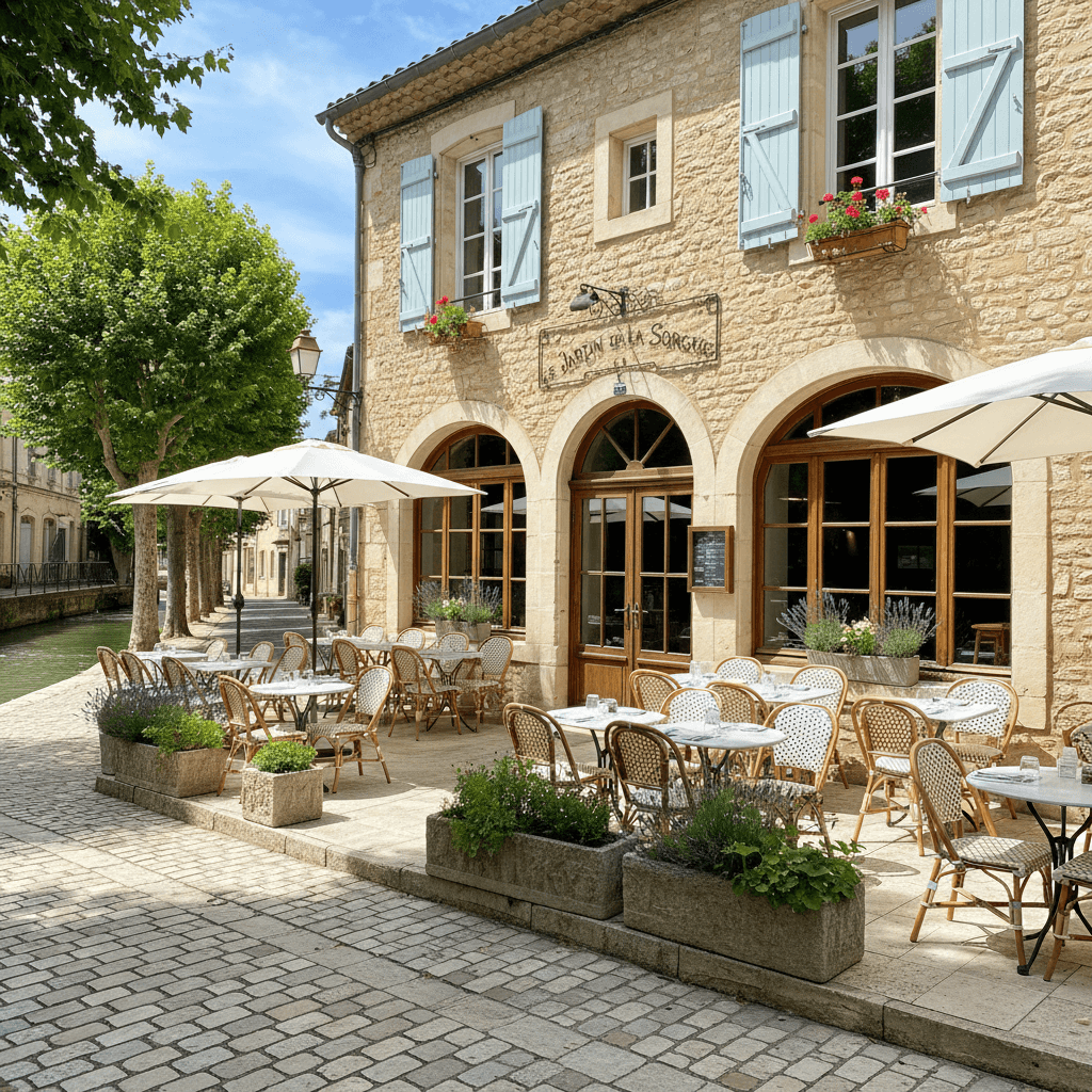 Restaurant 300m² à L'Isle-Sur-La-Sorgue : terrasse - licence IV - Image 1