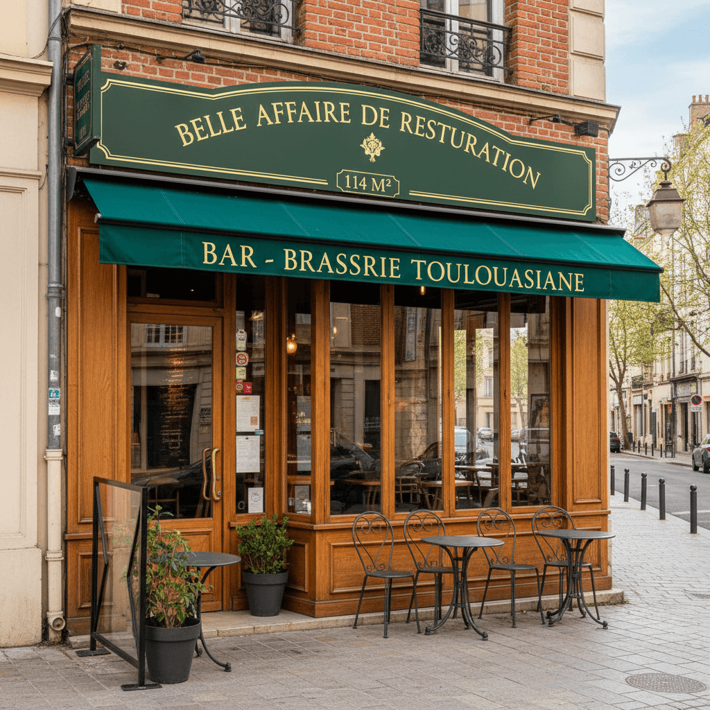 Bar-brasserie 114m² à Toulouse : terrasse - licence IV