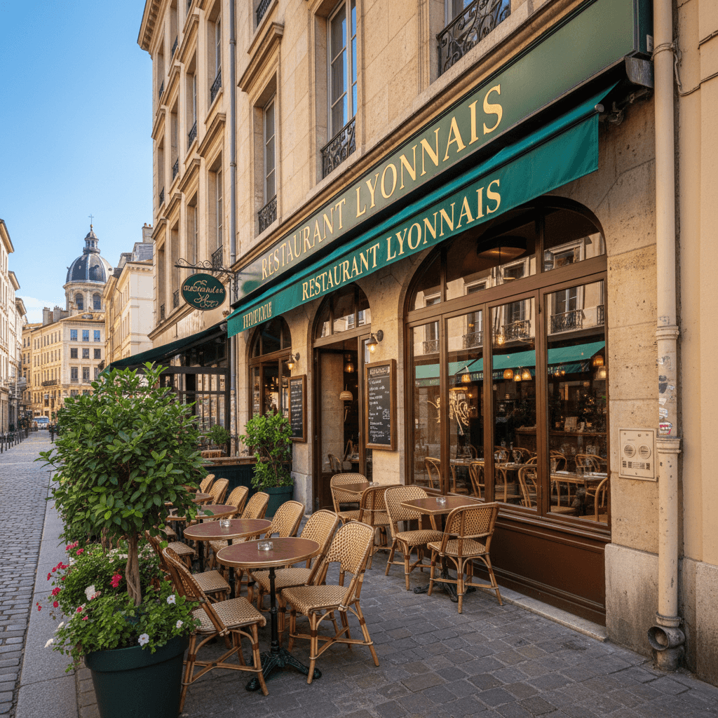 Restaurant 65m² à Lyon : terrasse - cuisine équipée - Image 1