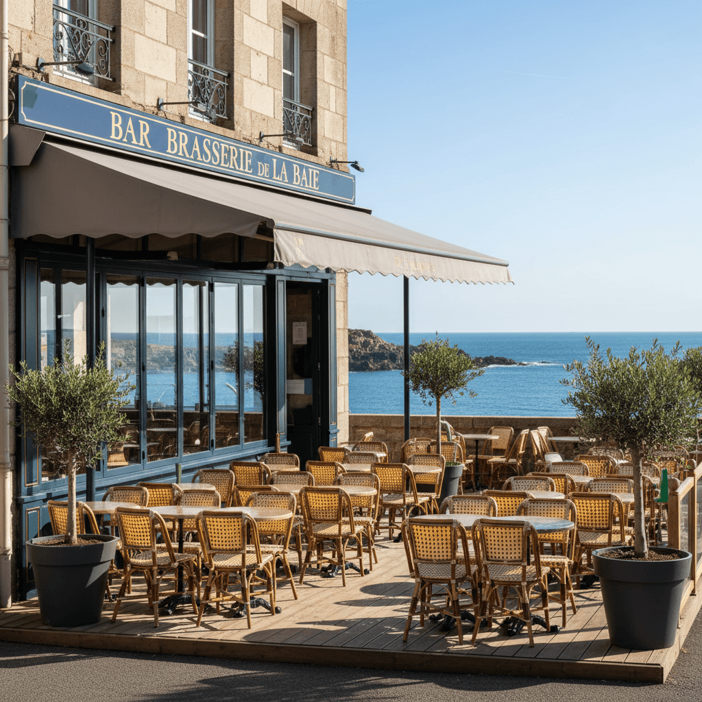 Bar-brasserie à Saint-Brieuc : terrasse - licence IV - Image 1