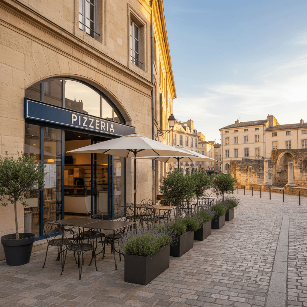 Fast-food 84m² à Nîmes : terrasse - cuisine équipée - Image 1