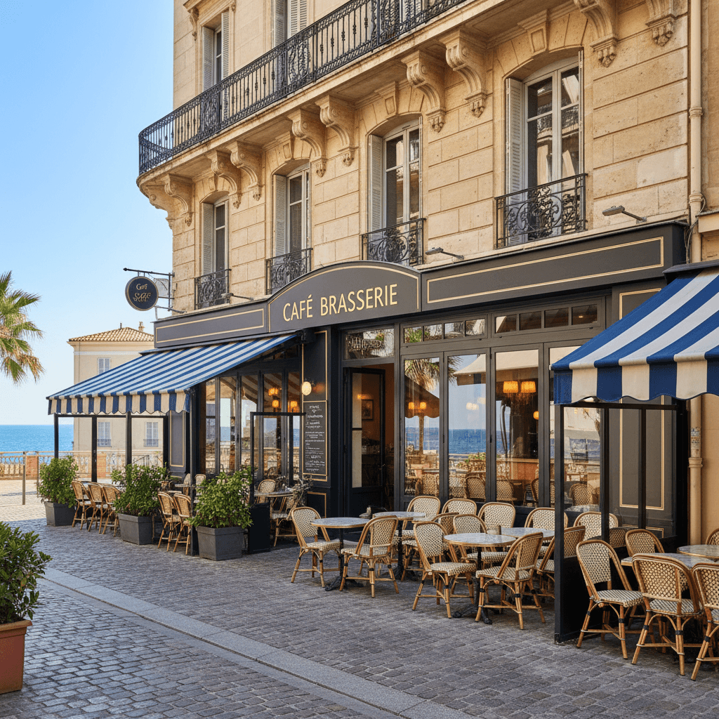 Bar-brasserie à Cannes : terrasse - Image 1