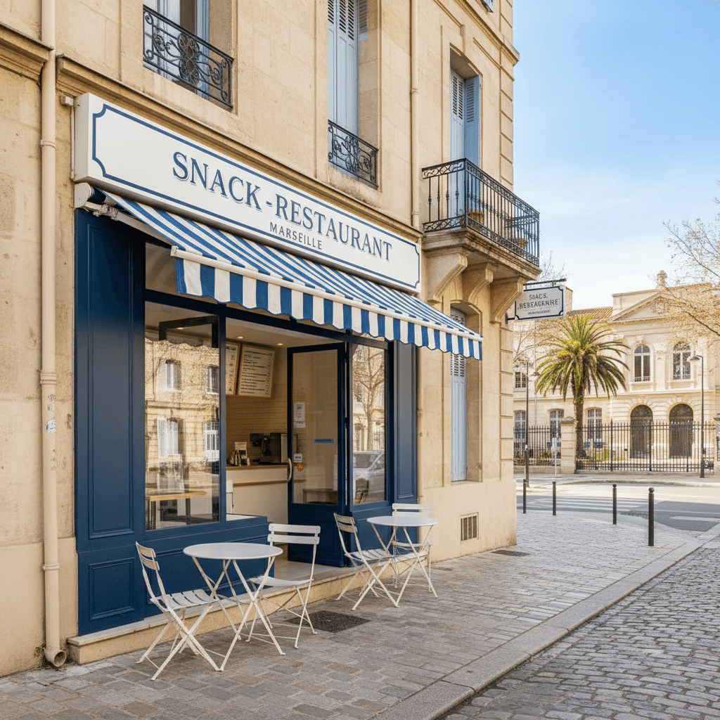 Snack à Marseille : terrasse