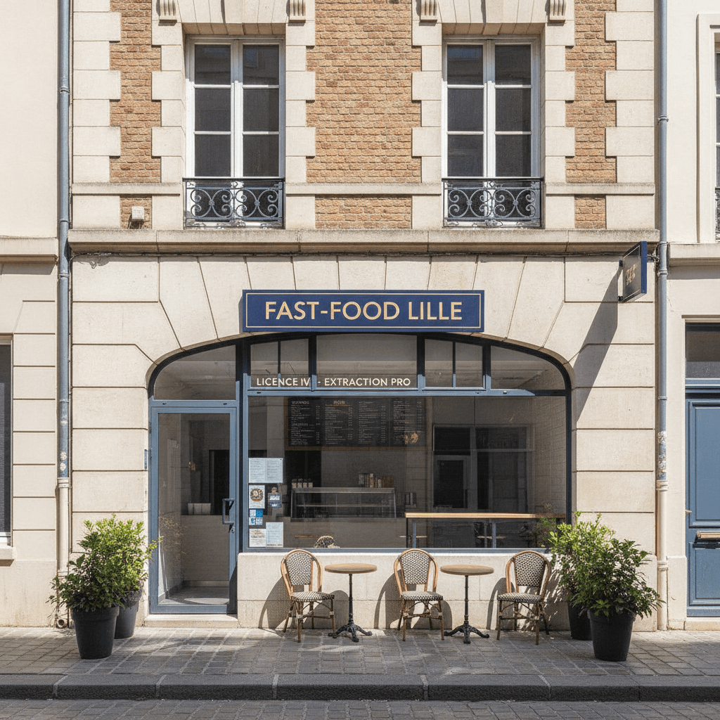 Fast-food 100m² à Lille : licence IV - extraction