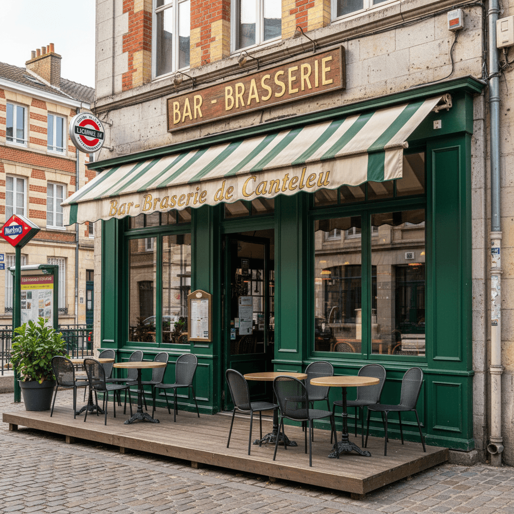 Bar-brasserie 76m² à Lille : terrasse - licence IV