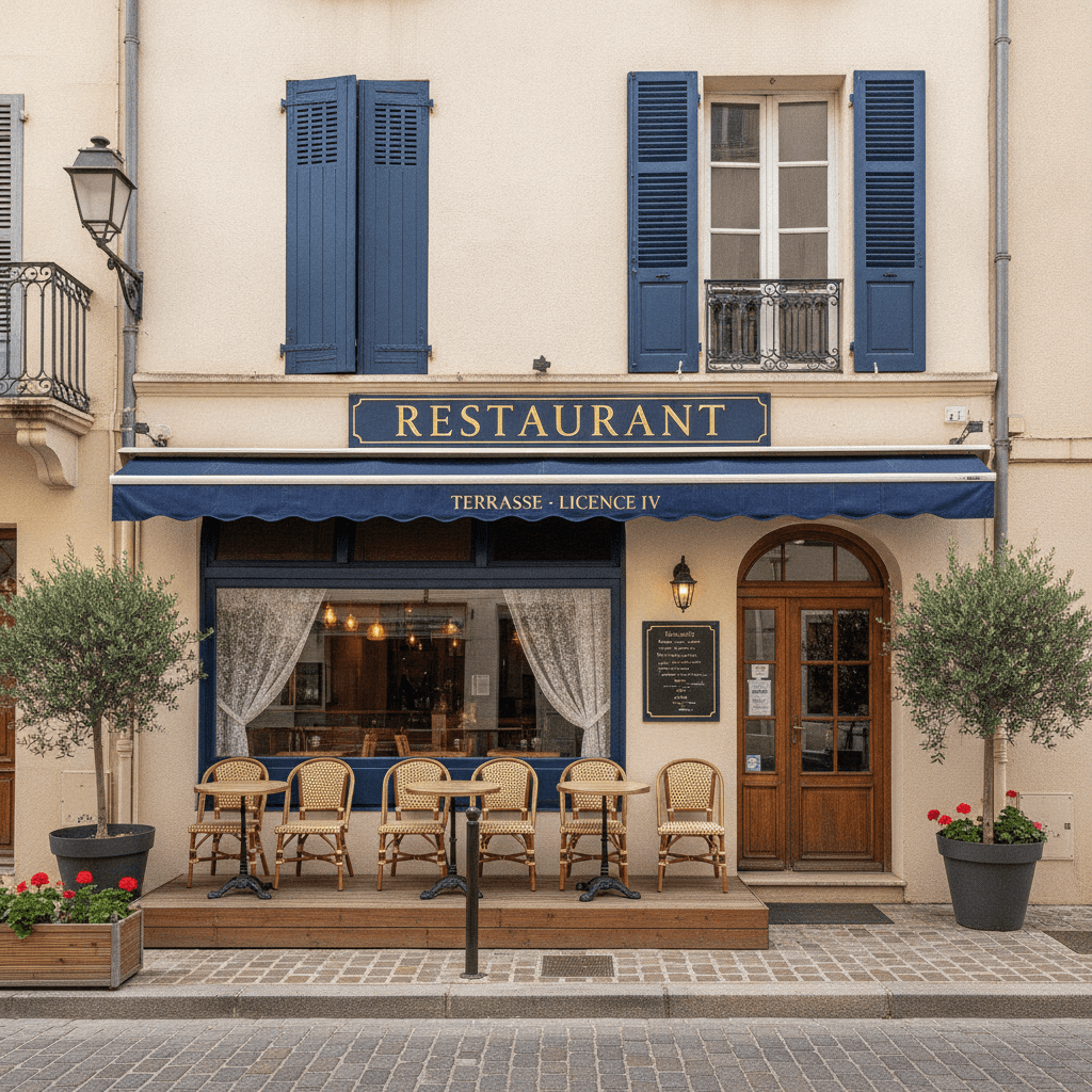 Restaurant 129m² à Antibes : terrasse - licence IV - Image 1