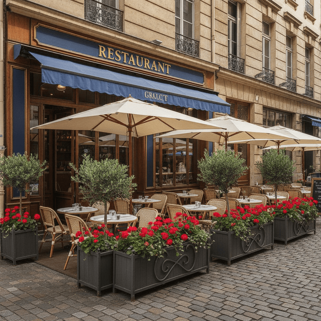 Restaurant 80m² à Lyon : terrasse - extraction