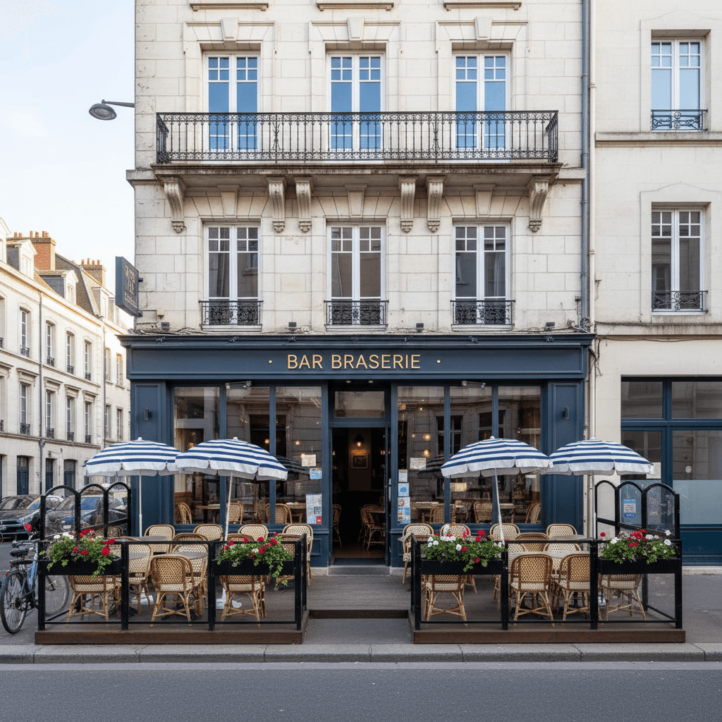 Bar-brasserie 92m² à Nantes : terrasse - licence IV - Image 1