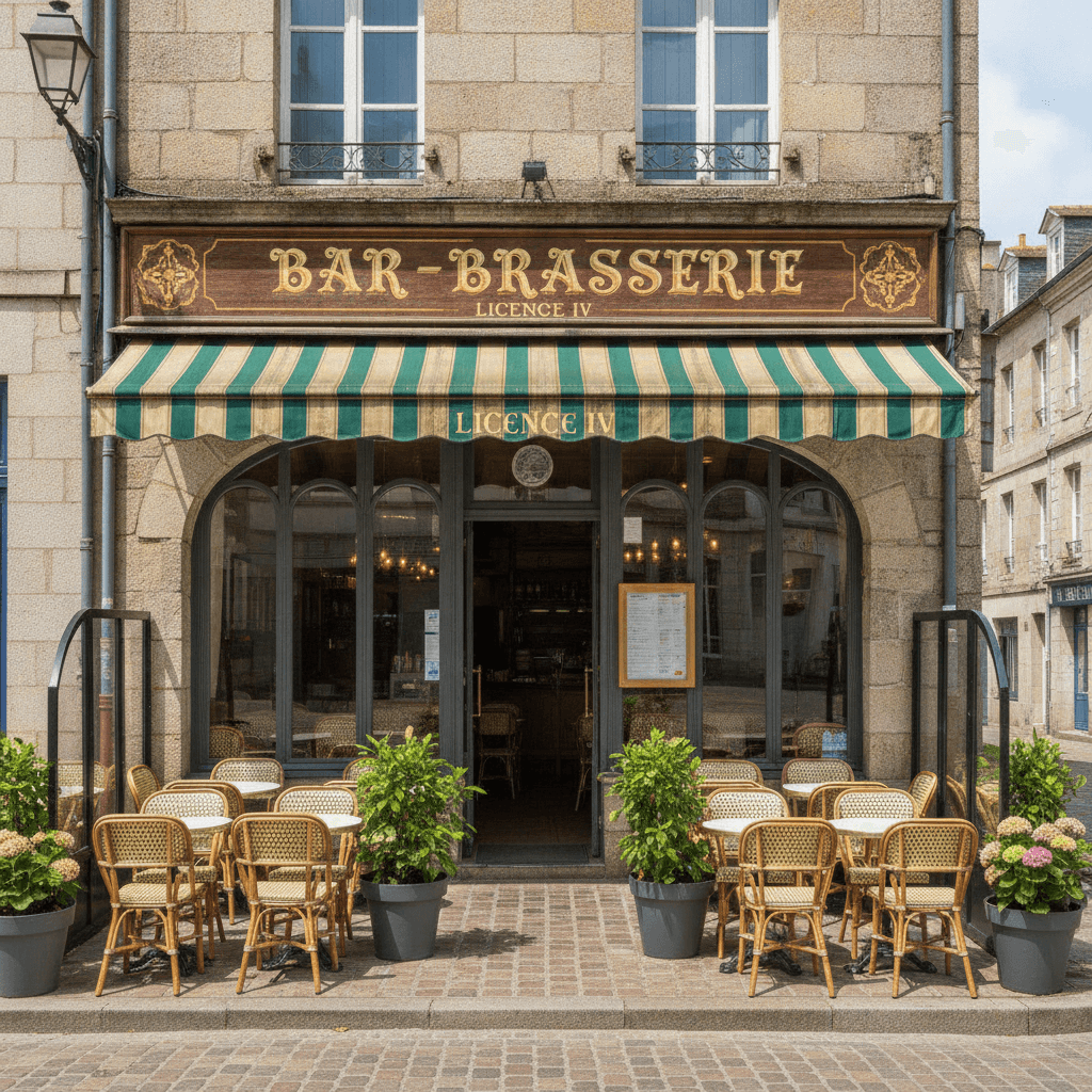 Bar-brasserie à Vannes : terrasse - licence IV - Image 1
