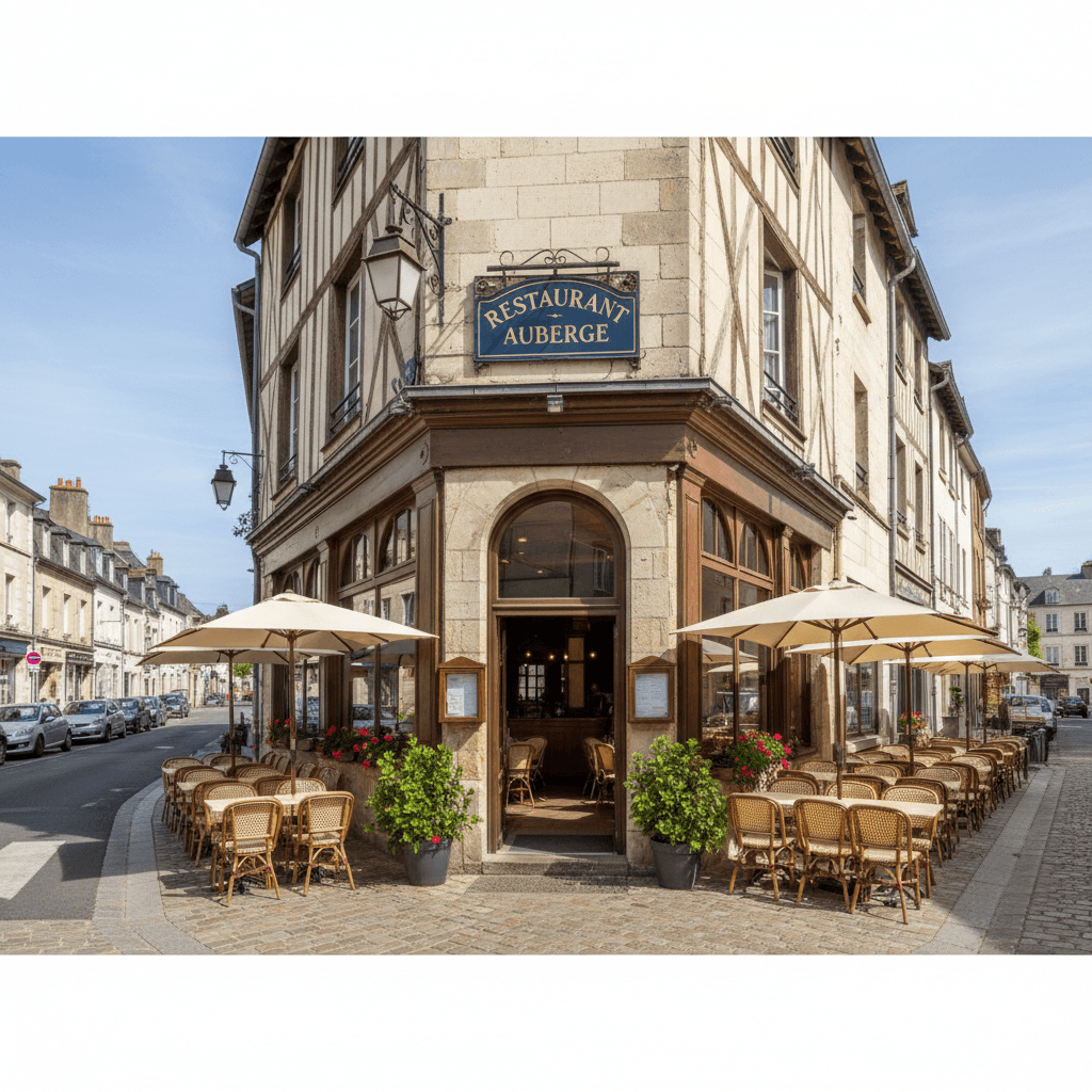 Restaurant à Pont-Audemer : terrasse - licence IV - Image 1