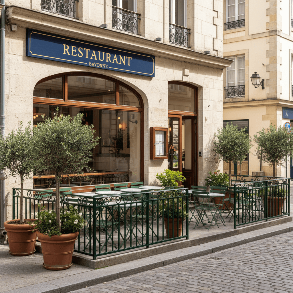 Restaurant 110m² à Bayonne : terrasse - extraction - Image 1