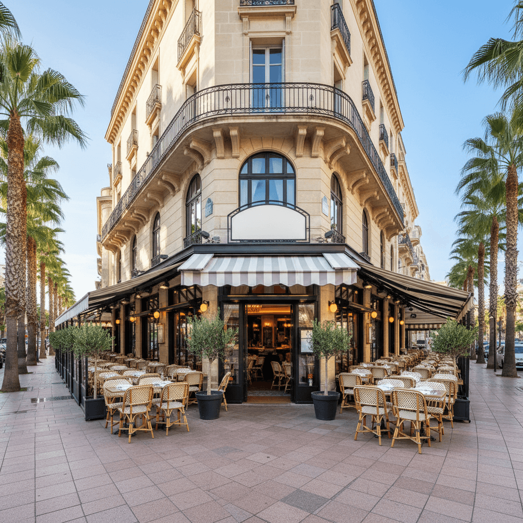 Restaurant 100m² à Cannes : terrasse - licence IV