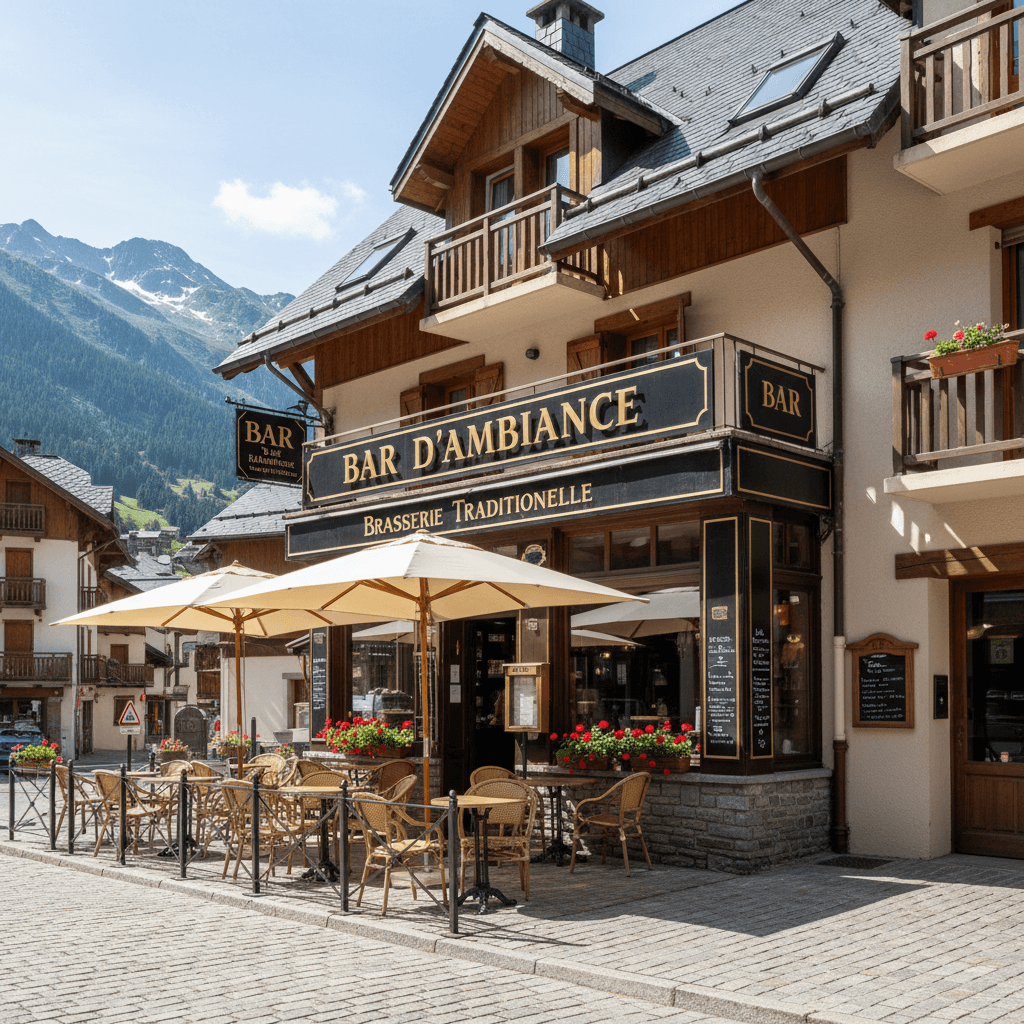 Bar-brasserie à Valloire : terrasse - licence IV - Image 1