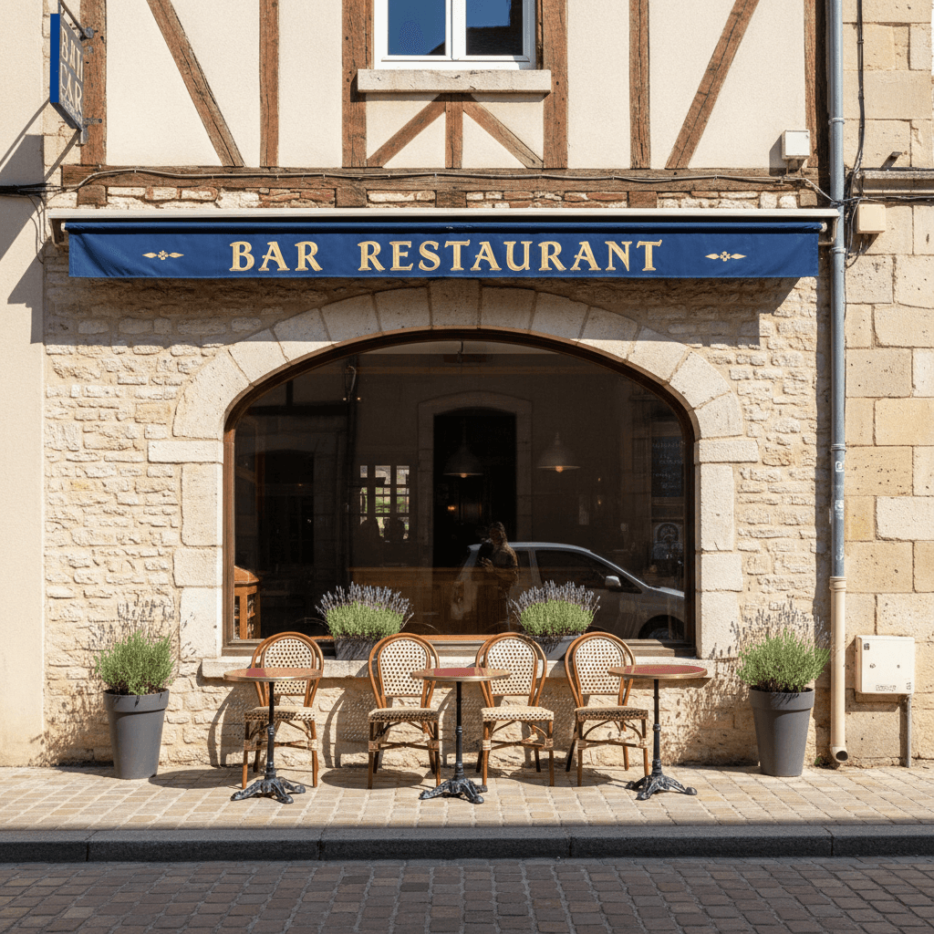 Restaurant à Lozanne : terrasse - licence IV - Image 1