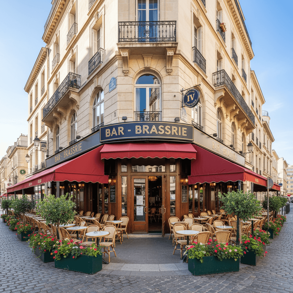 Bar-brasserie à Marseille : terrasse - licence IV