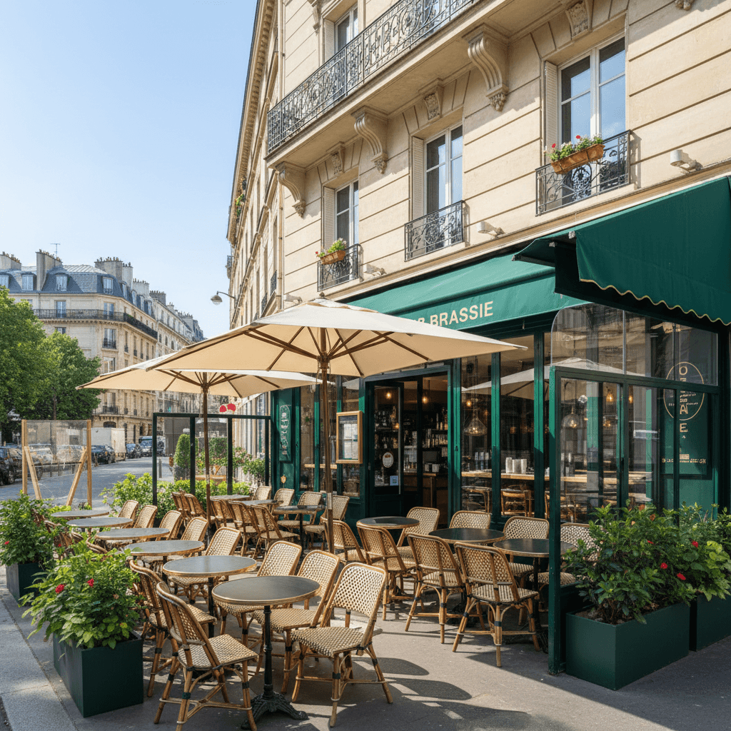 Restaurant 90 couverts à Neuilly-sur-Seine : terrasse - licence IV - Image 1