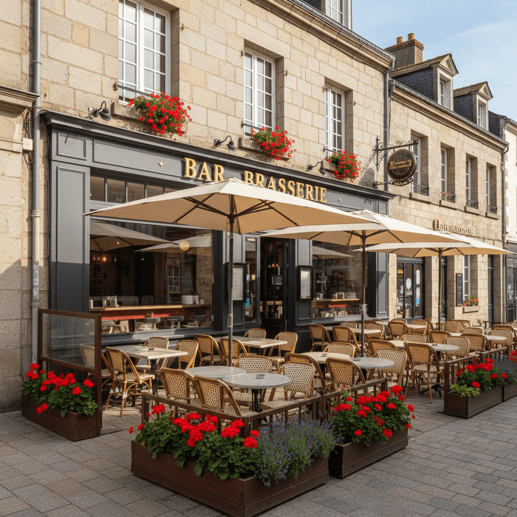 Bar-brasserie à Vannes : terrasse - licence IV - Image 1