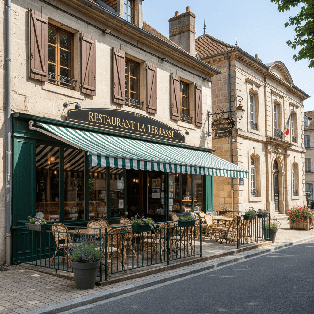 Restaurant 102m² à La Terrasse : terrasse - licence IV