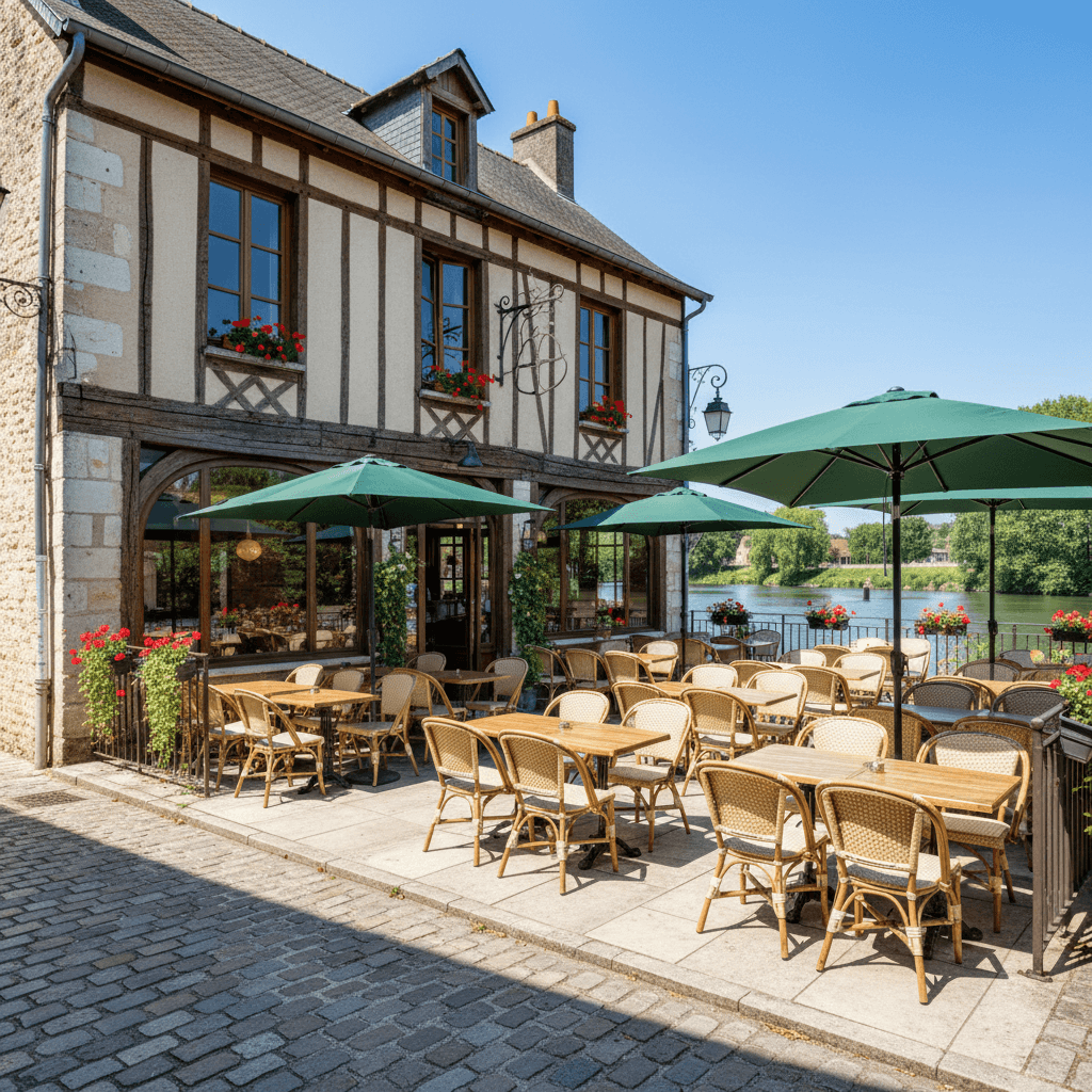 Restaurant à La Flèche : terrasse - extraction - Image 1