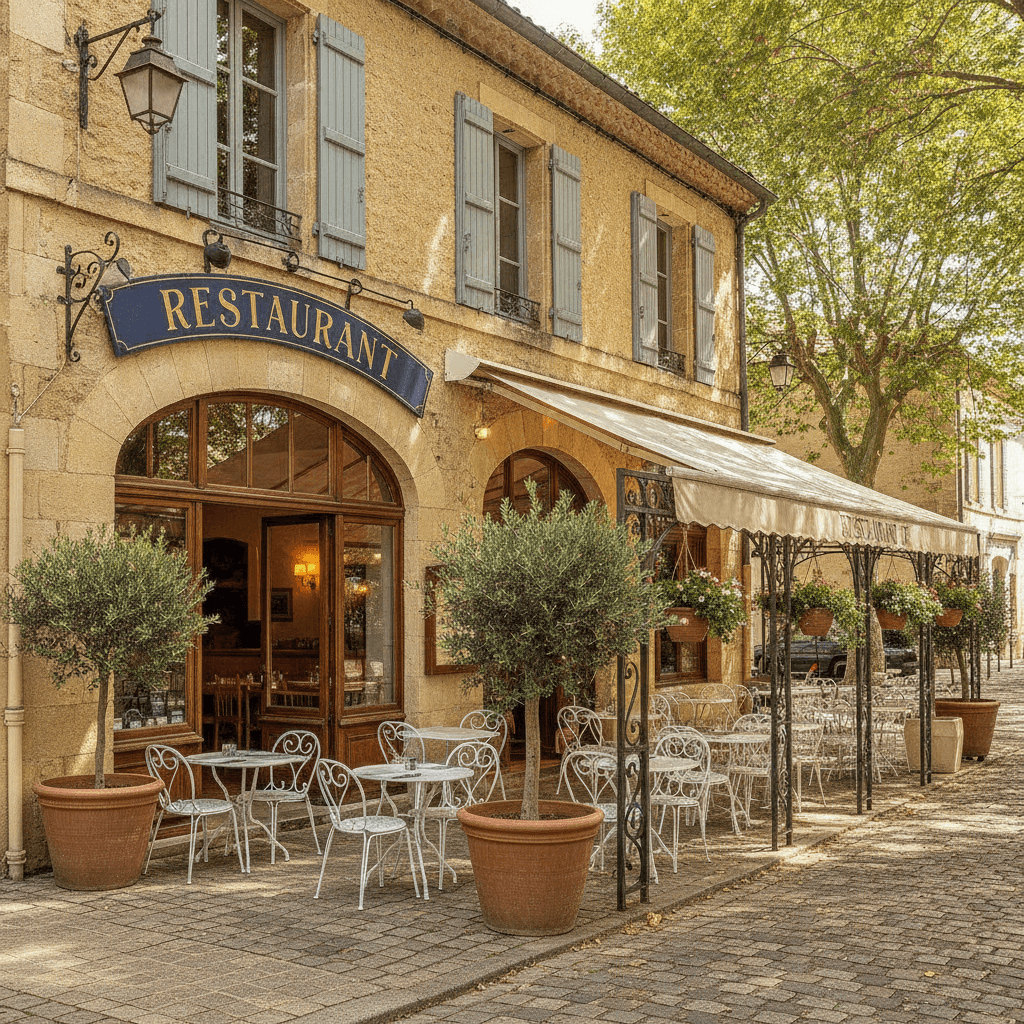 Restaurant à Entraigues-Sur-La-Sorgue : terrasse - licence IV - Image 1