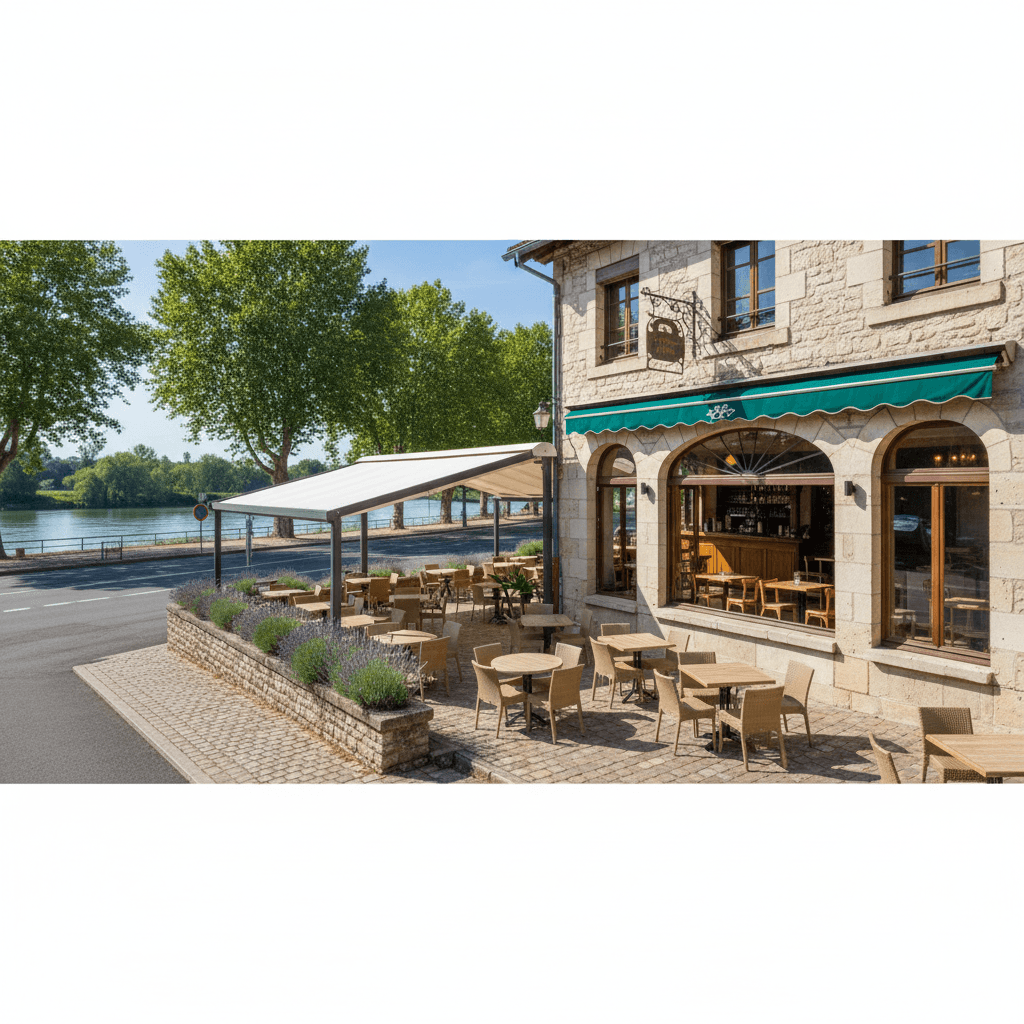 Restaurant 165m² à Serrières : terrasse - licence IV - Image 1