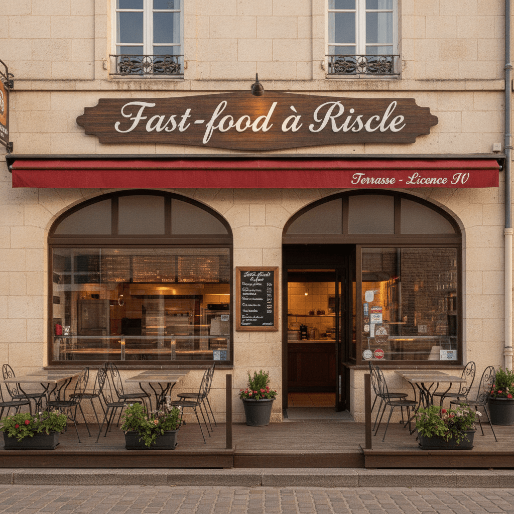 Fast-food à Riscle : terrasse - licence IV - Image 1