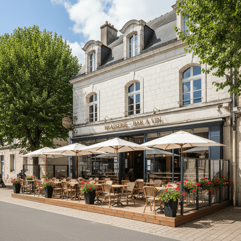 Bar-brasserie à Saumur : terrasse - licence IV - Image 1