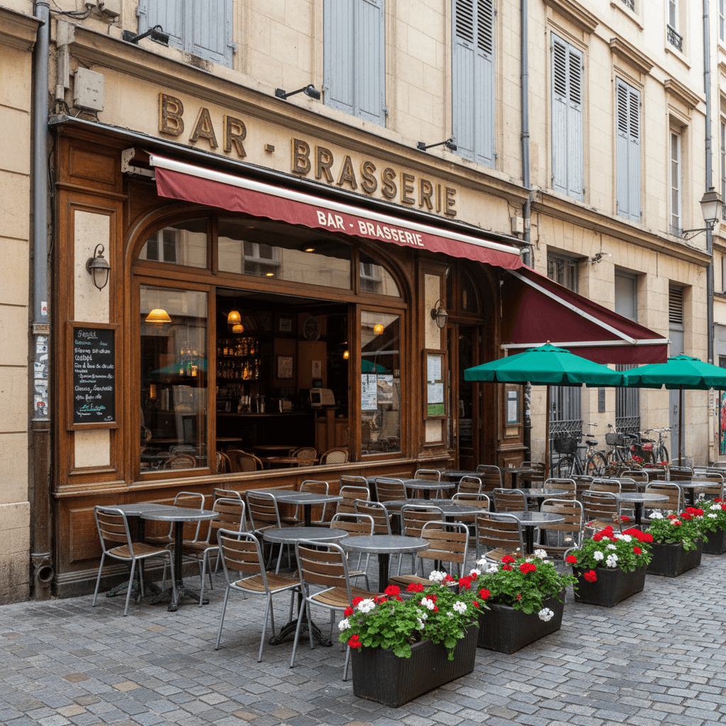 Bar-brasserie 94m² à Lyon : terrasse - licence IV