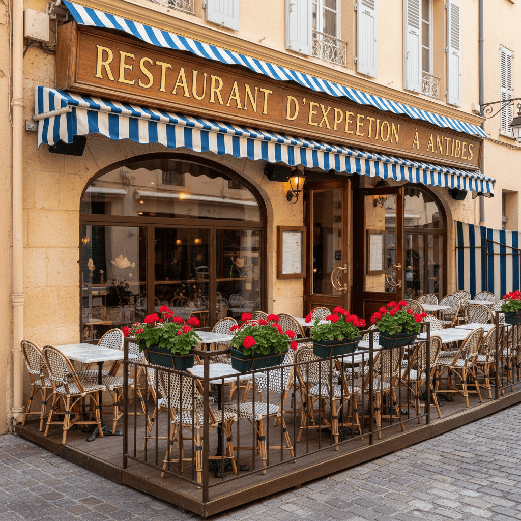 Restaurant 93m² à Antibes : terrasse - extraction - Image 1