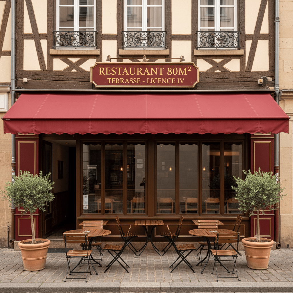 Restaurant 80m² à Strasbourg : terrasse - licence IV