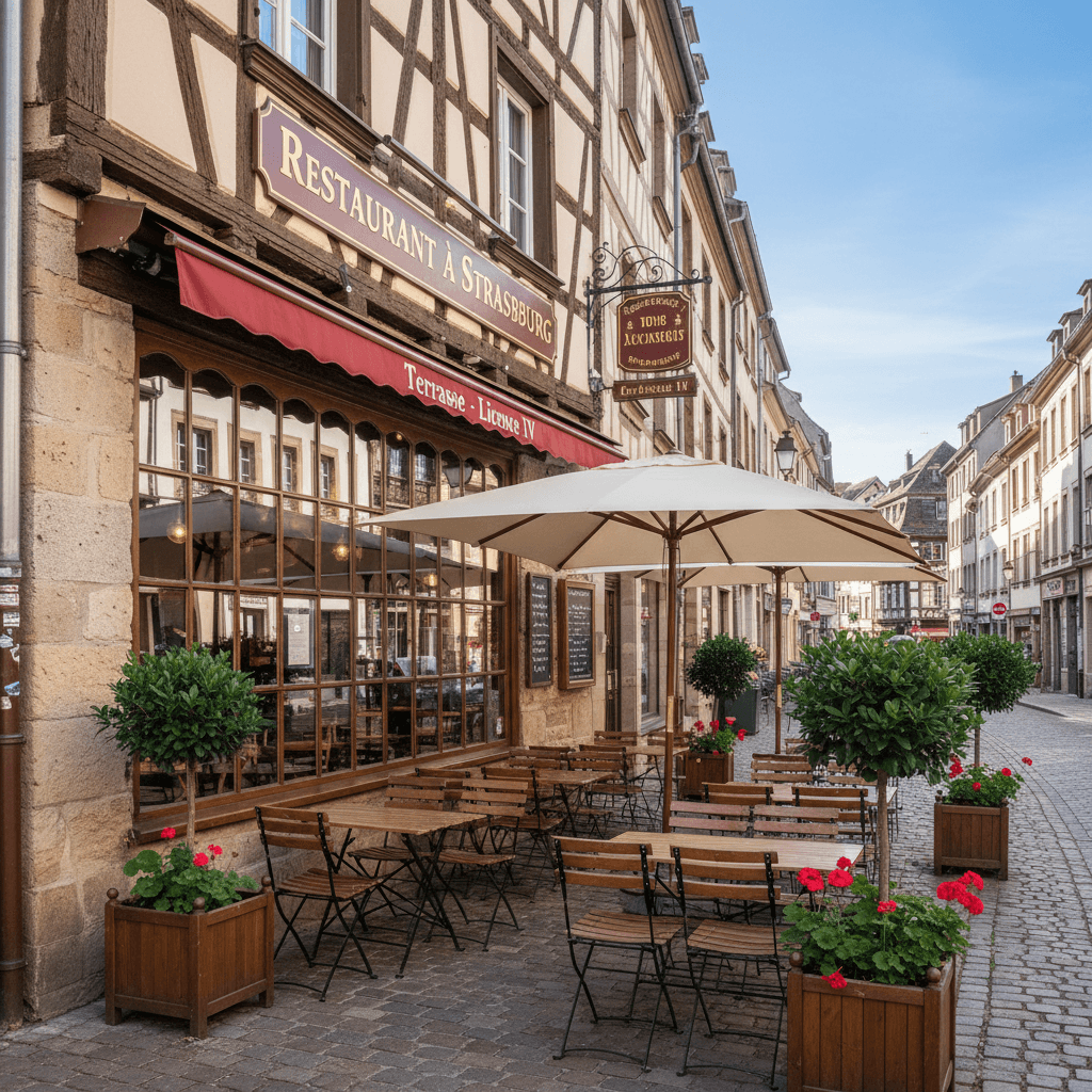 Restaurant à Strasbourg : terrasse - licence IV - Image 1