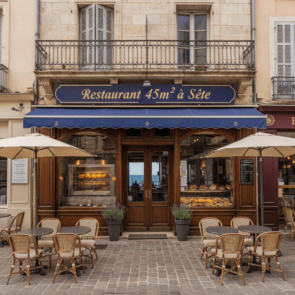Restaurant 45m² à Sète : extraction - Image 1