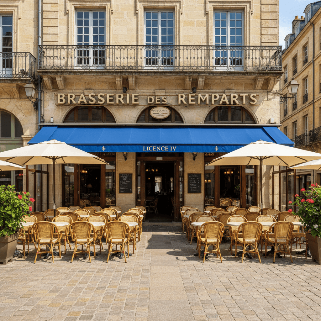 Bar-brasserie à Bordeaux : terrasse - licence IV