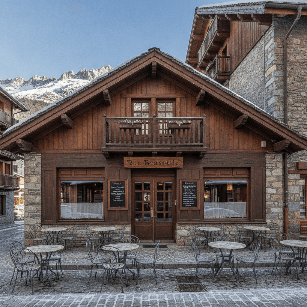 Bar-brasserie 208m² à La Plagne Tarentaise : terrasse - licence IV - Image 1