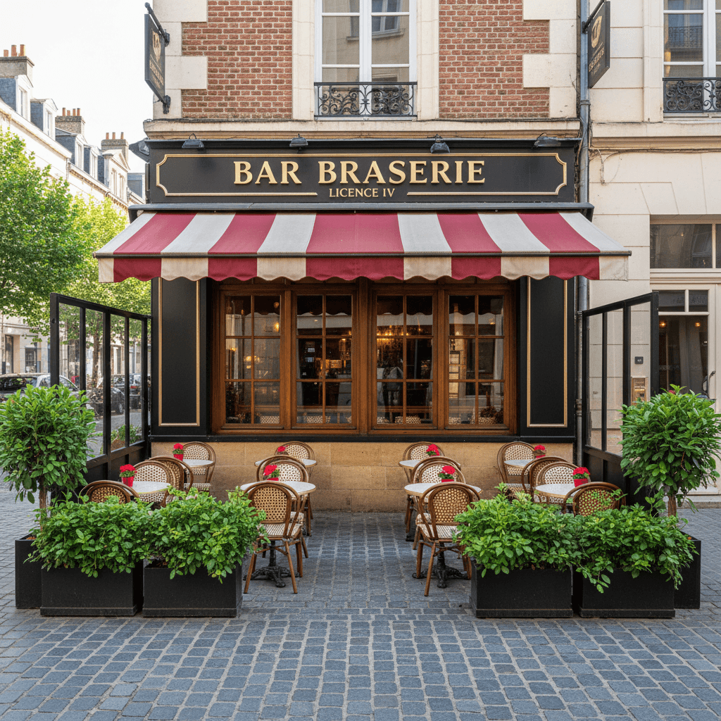 Bar-brasserie à Lille : terrasse - licence IV