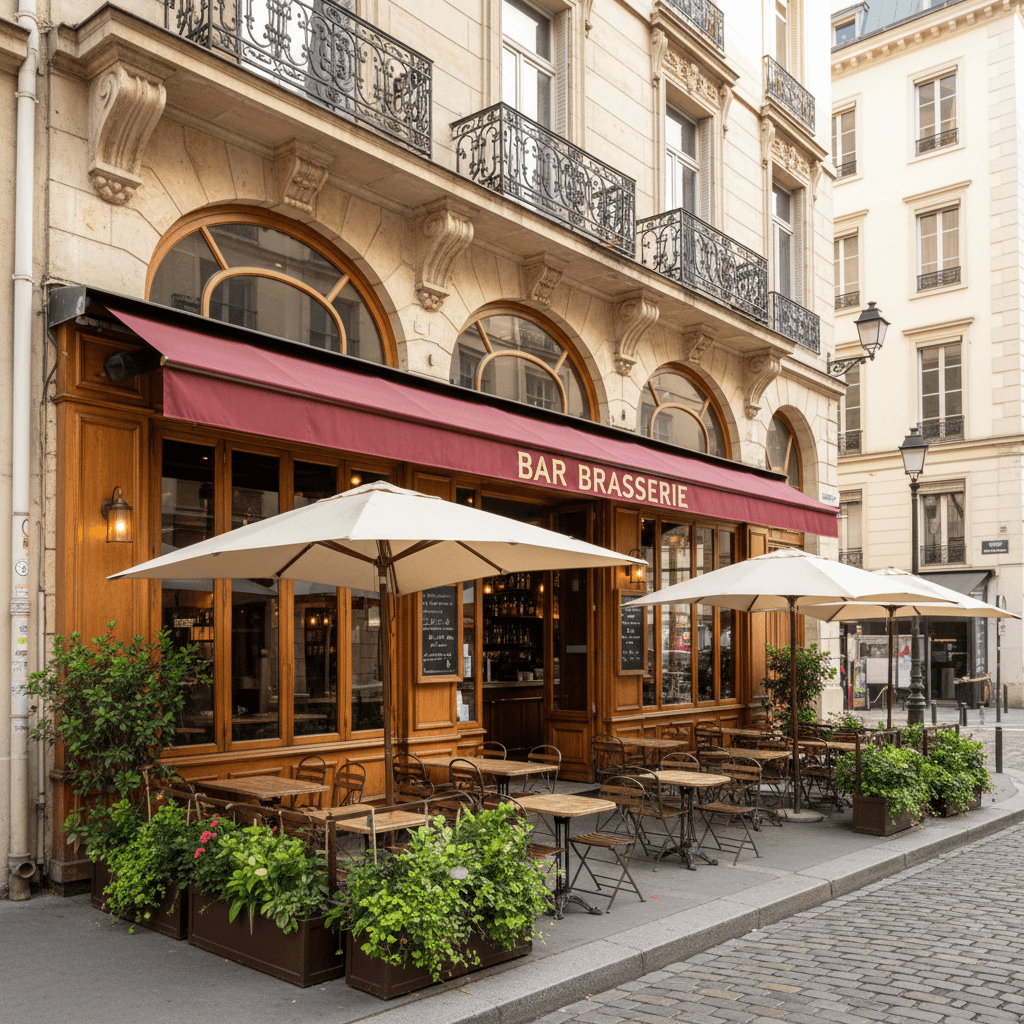 Bar-brasserie 100m² à Lyon : terrasse