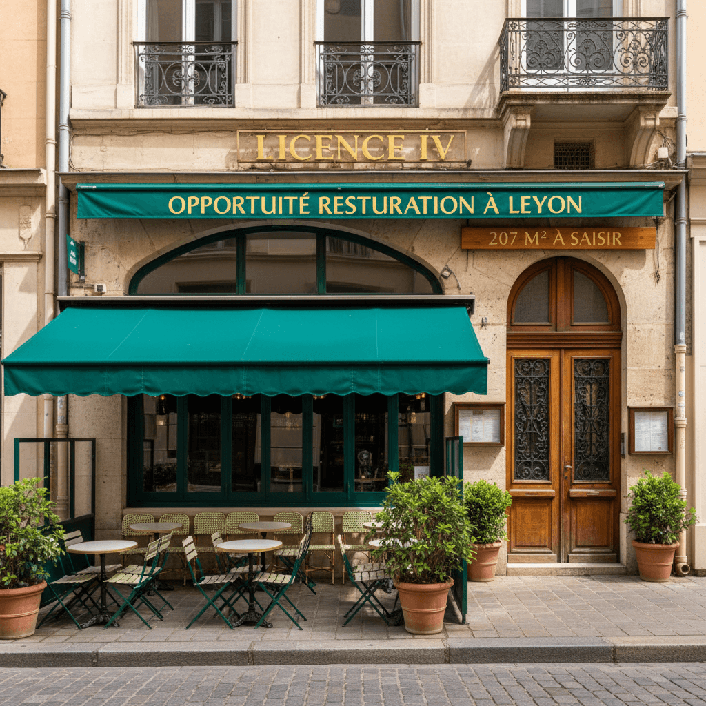 Restaurant 207m² à Lyon : terrasse - licence IV