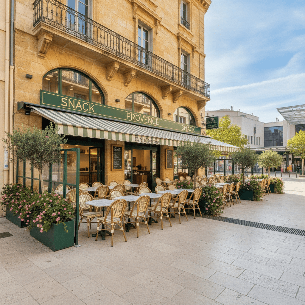 Snack 220m² à Marseille : terrasse