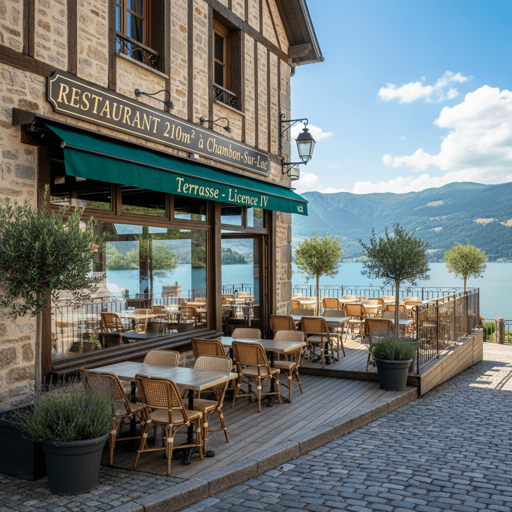 Restaurant 210m² à Chambon-Sur-Lac : terrasse - licence IV - Image 1
