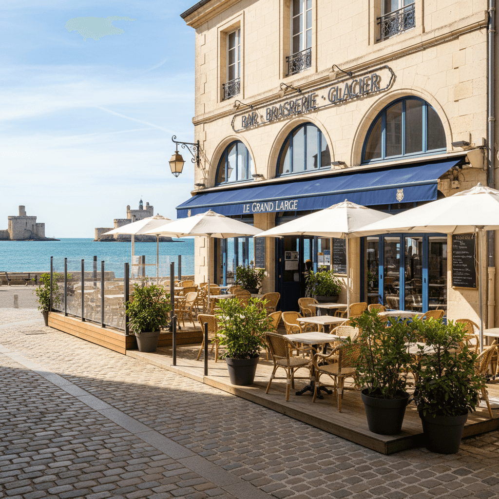 Bar-brasserie 120m² à La Rochelle : terrasse - Image 1