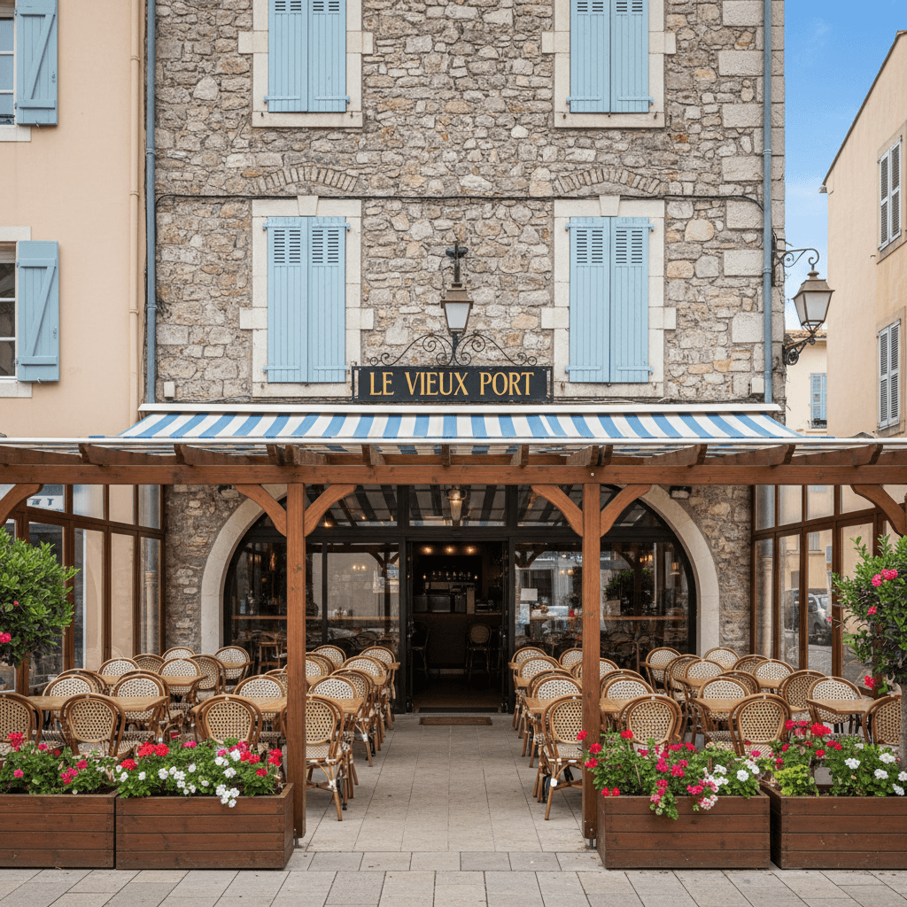 Restaurant à Ajaccio : terrasse - extraction - Image 1