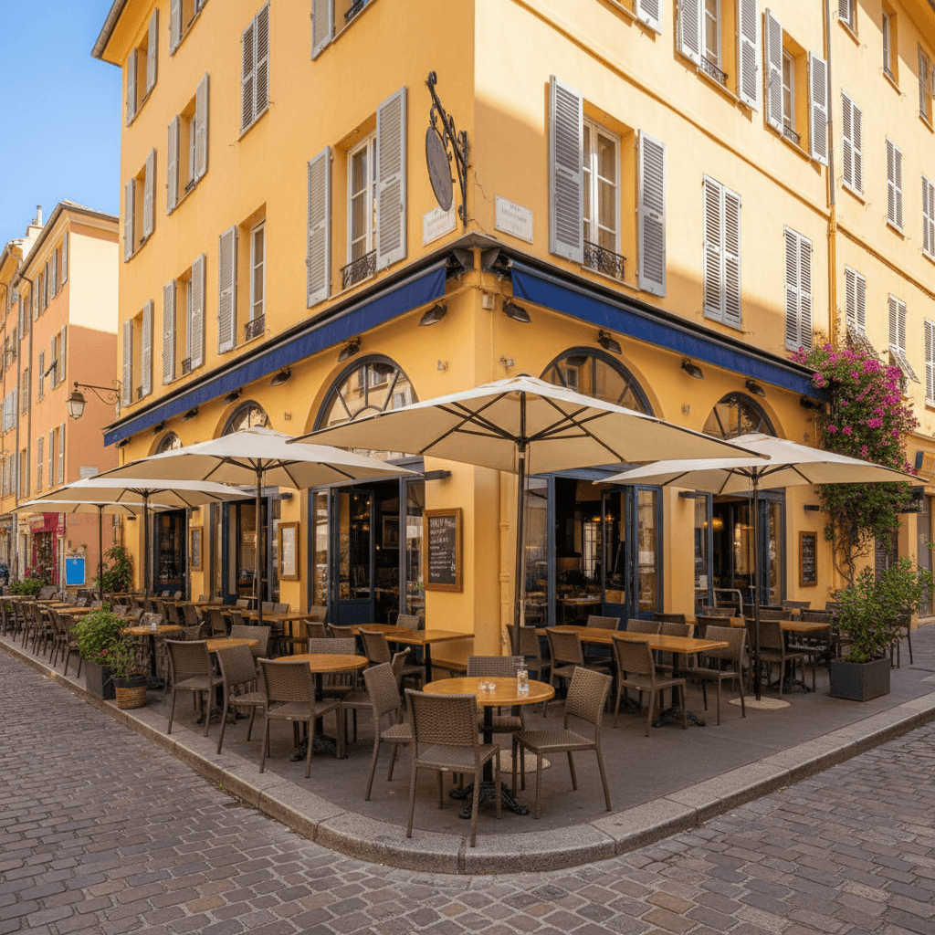 Restaurant 100m² à Nice : terrasse - extraction