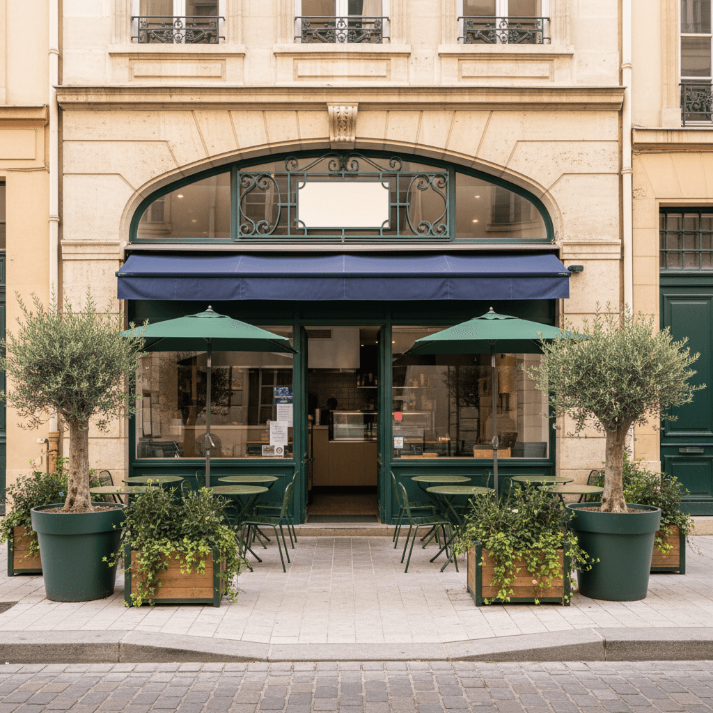 Snack 73m² à Lyon : terrasse