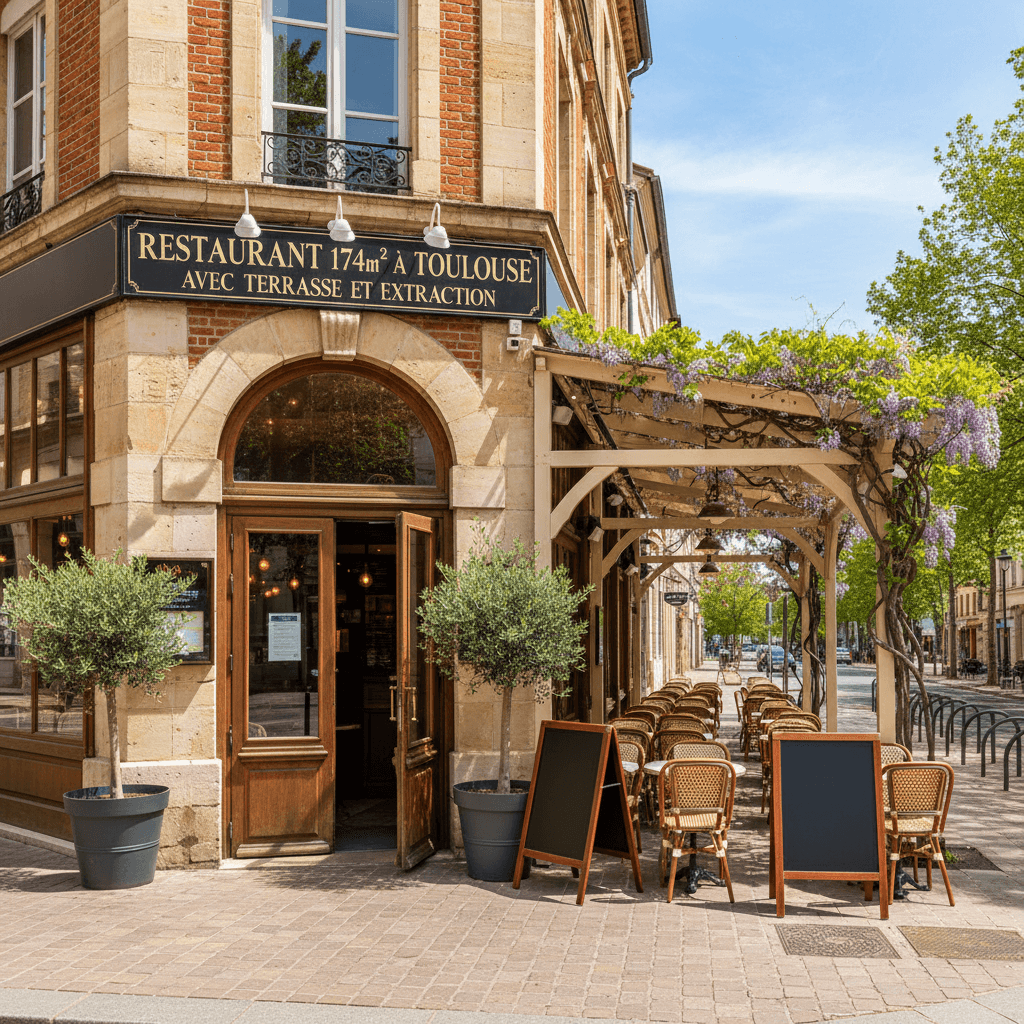 Restaurant 174m² à Toulouse : terrasse - licence IV - Image 1