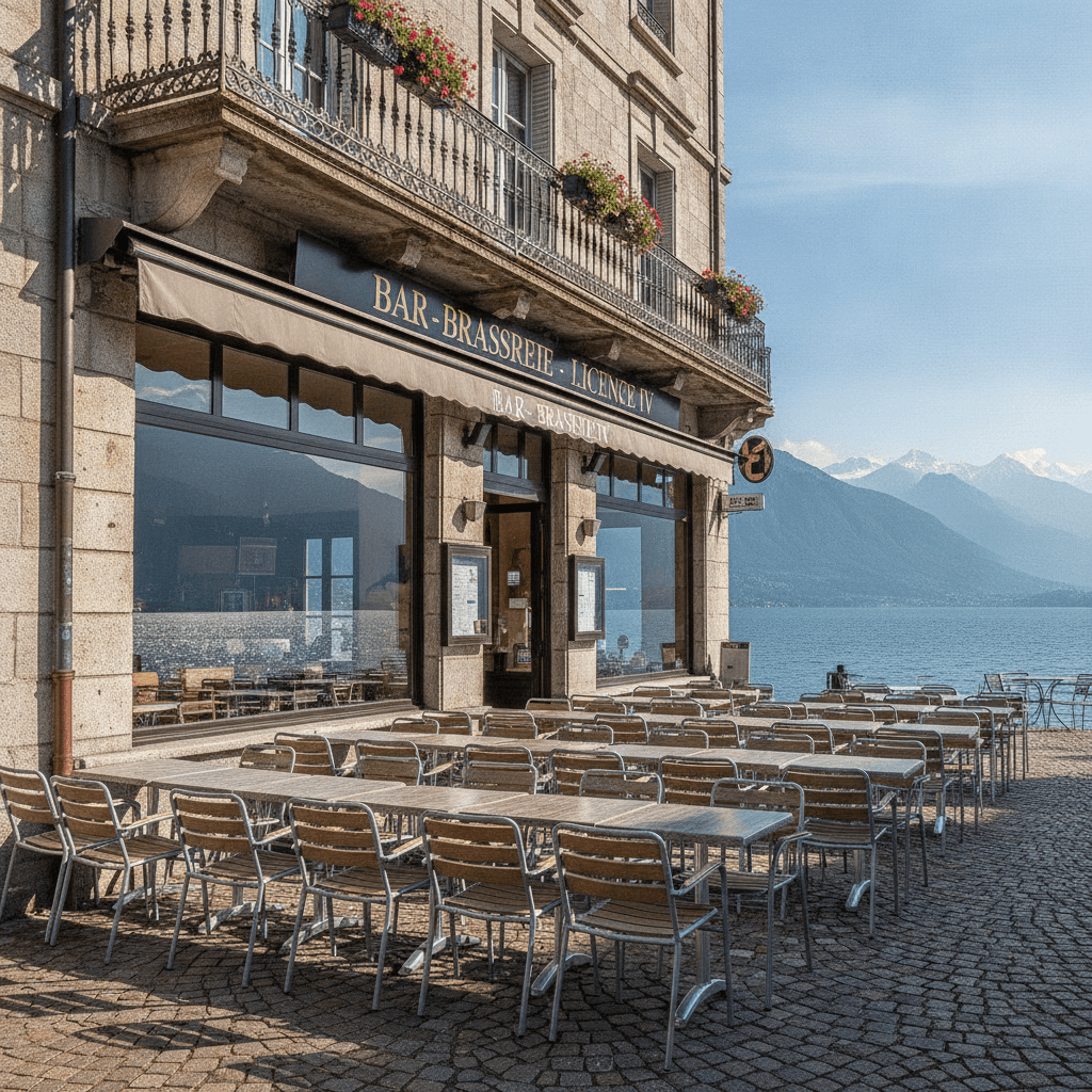 Bar-brasserie à Annecy : terrasse - licence IV