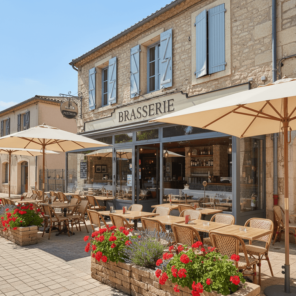 Bar-brasserie 357m² à Cazouls-D'Hérault : terrasse - extraction - Image 1