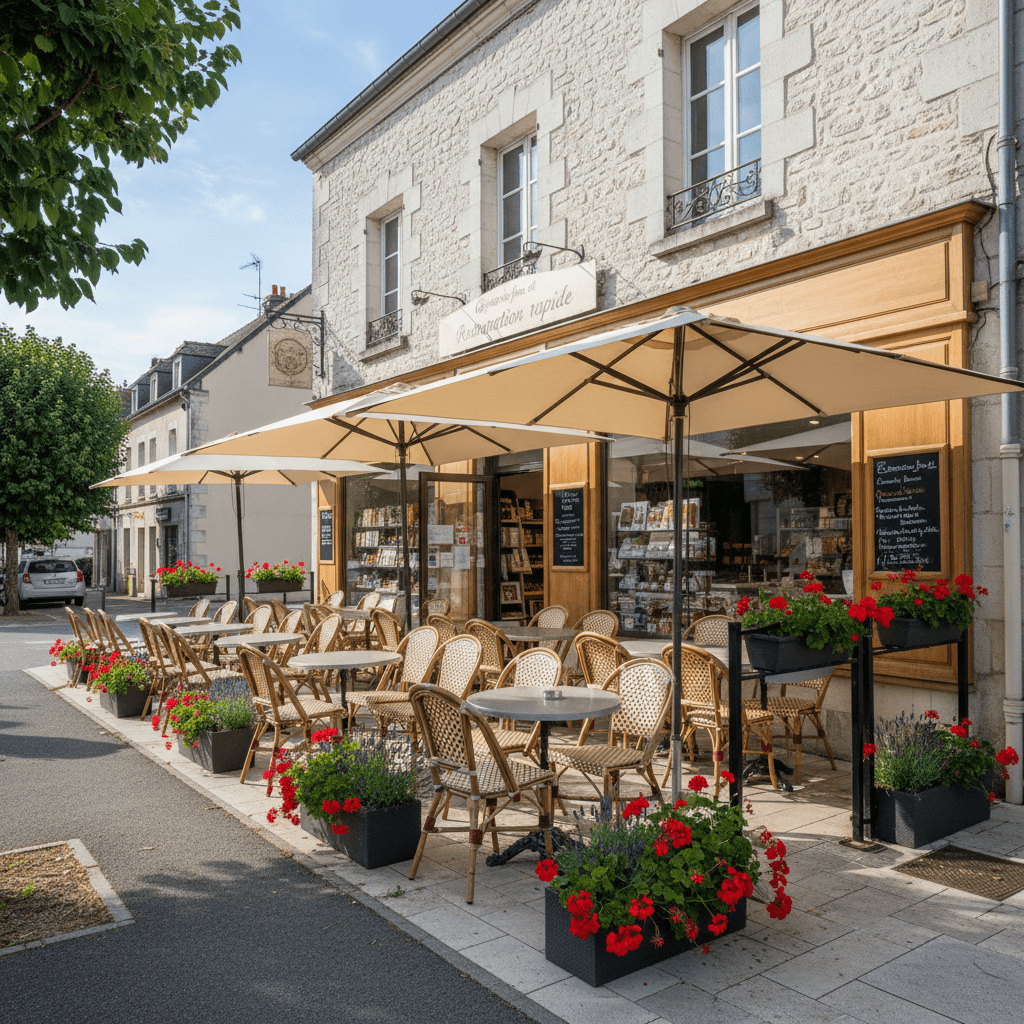 Fast-food à Mouilleron-Le-Captif : terrasse - extraction - Image 1