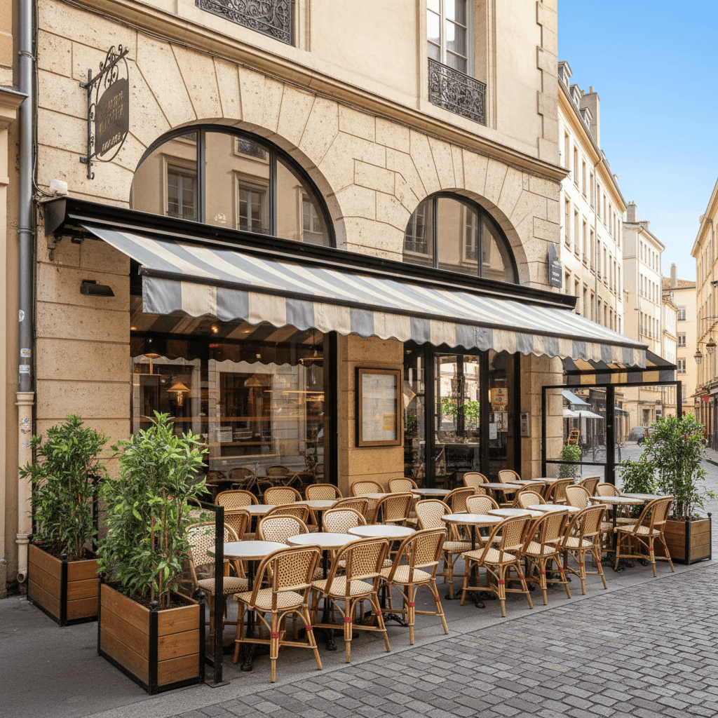 Fast-food 90m² à Lyon : terrasse - extraction - Image 1