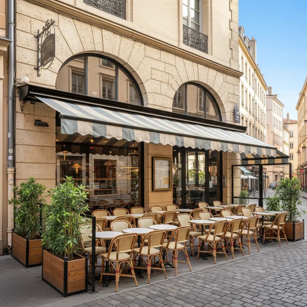 Fast-food 90m² à Lyon : terrasse - extraction - Image 1