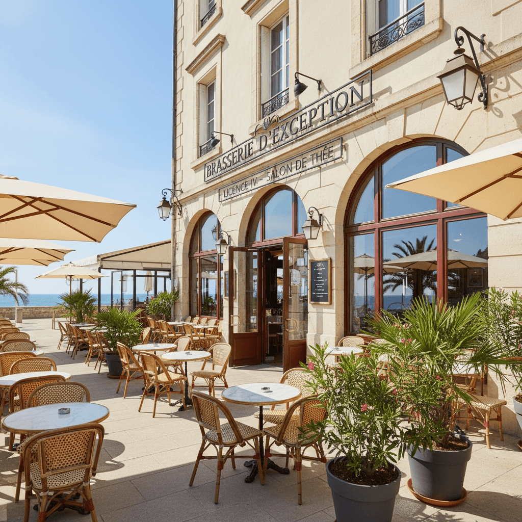 Bar-brasserie 205m² à Arcachon : terrasse - licence IV - Image 1